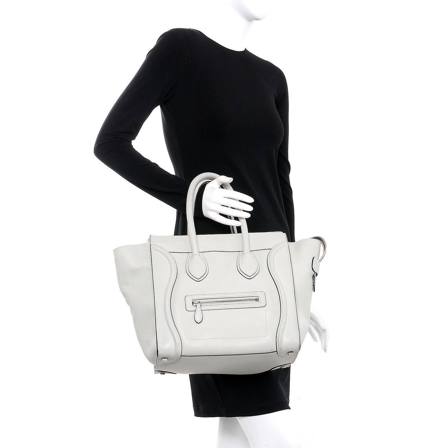 Drummed Calfskin Mini Luggage Lune