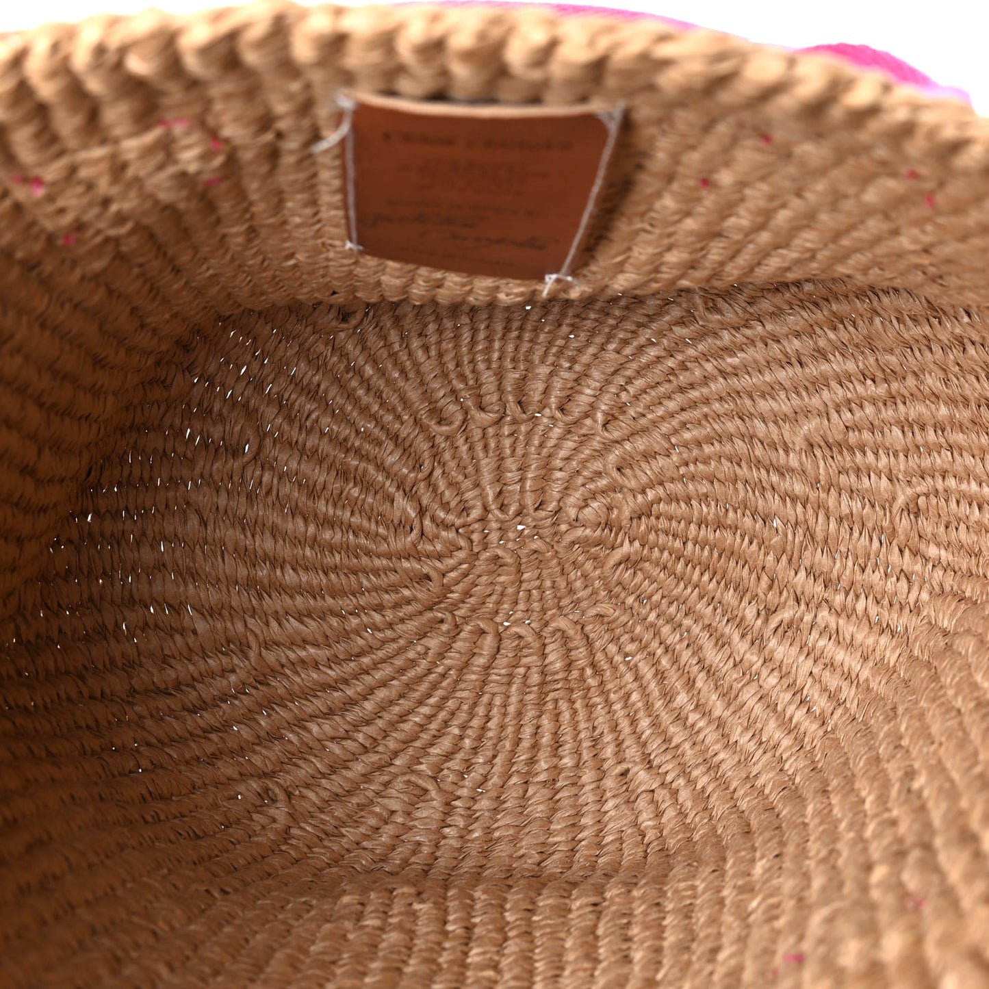 X MIFUKO Raffia Basket Bag Pink