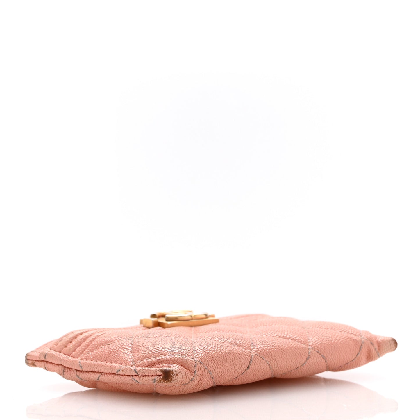 Caviar Quilted Boy Card Holder Light Pink