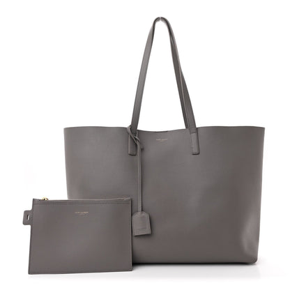 Saint Laurent Calfskin Large Shopping Tote Fog 3 of 7