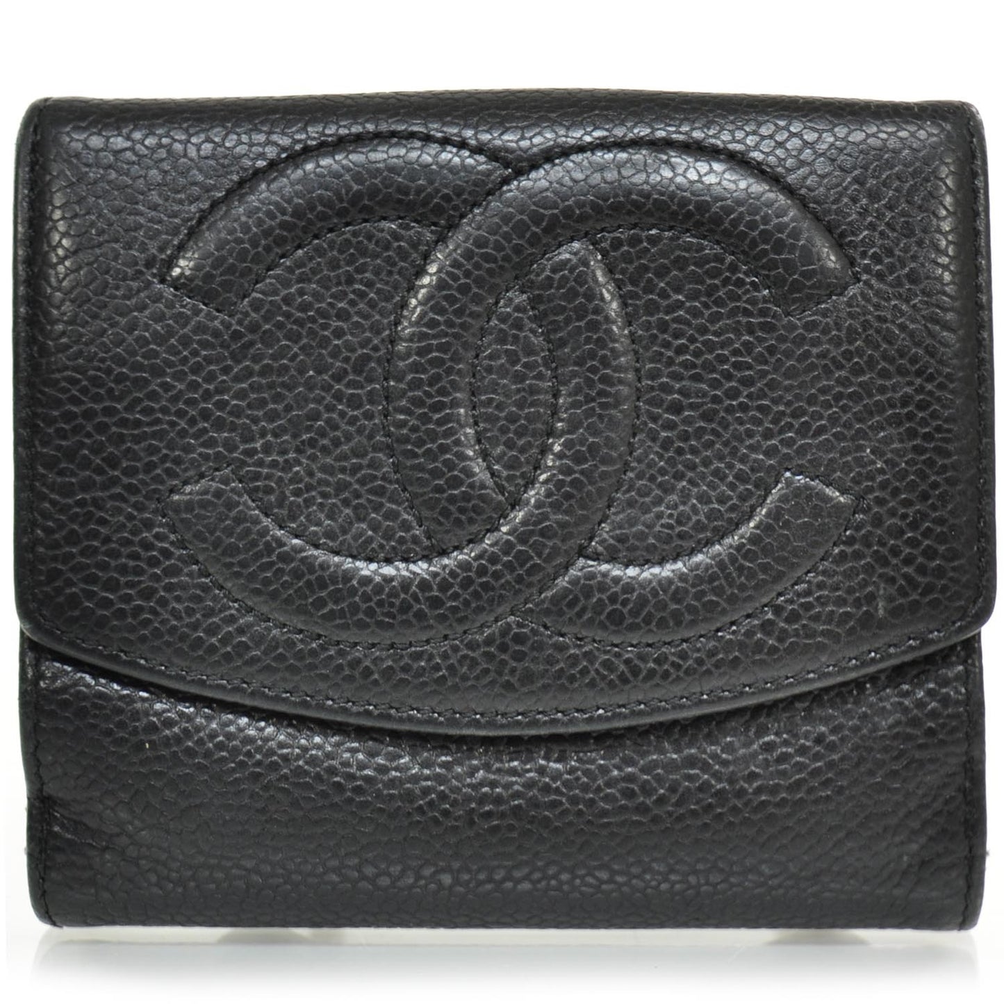 Caviar Compact Bi-Fold Wallet Black