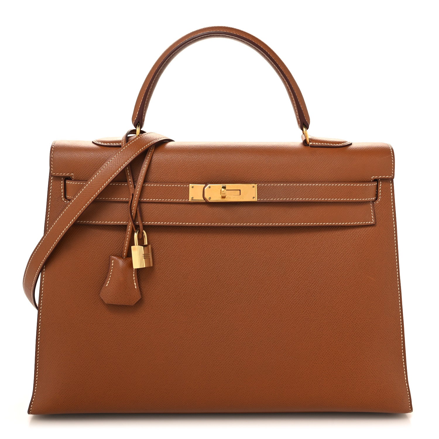 Hermes Courchevel Kelly Sellier 35 Gold 1 of 16