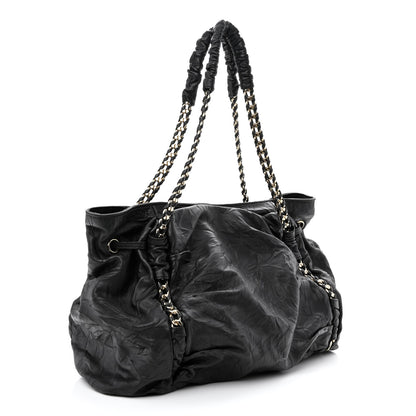 MCM Calfskin Chain Hobo Black 2 of 10
