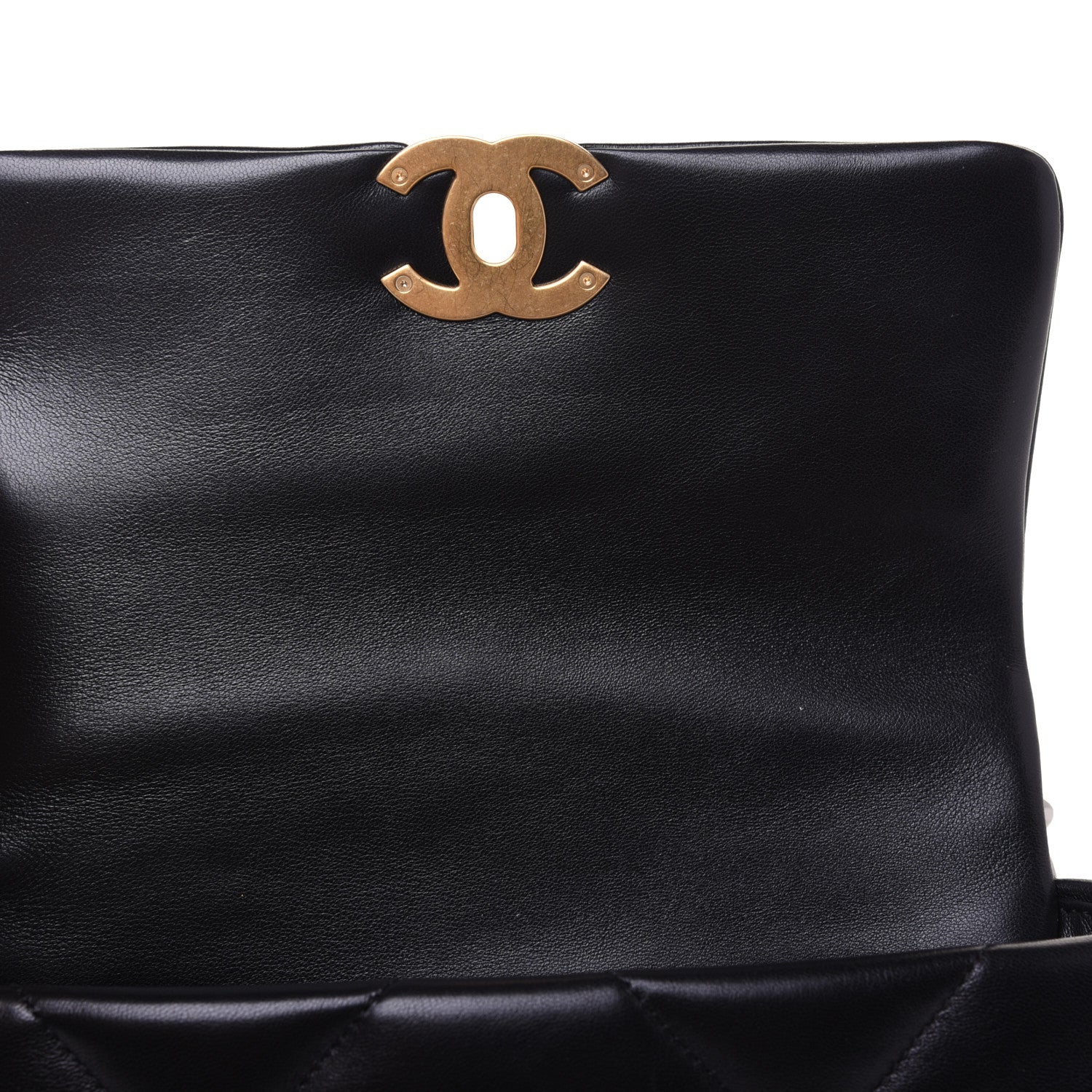 Chanel Lambskin Quilted Medium 19 Flap Black 10 of 16