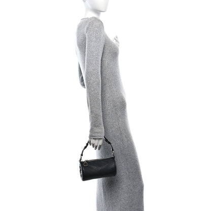 Gucci Sakai Be Green Calfskin Diagonal Stitched Mini Blondie Barrel Shoulder Bag Black 2 of 7