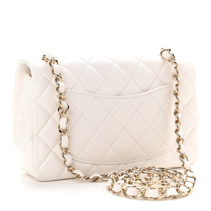 Chanel Lambskin Quilted Mini Rectangular Flap White 3 of 10