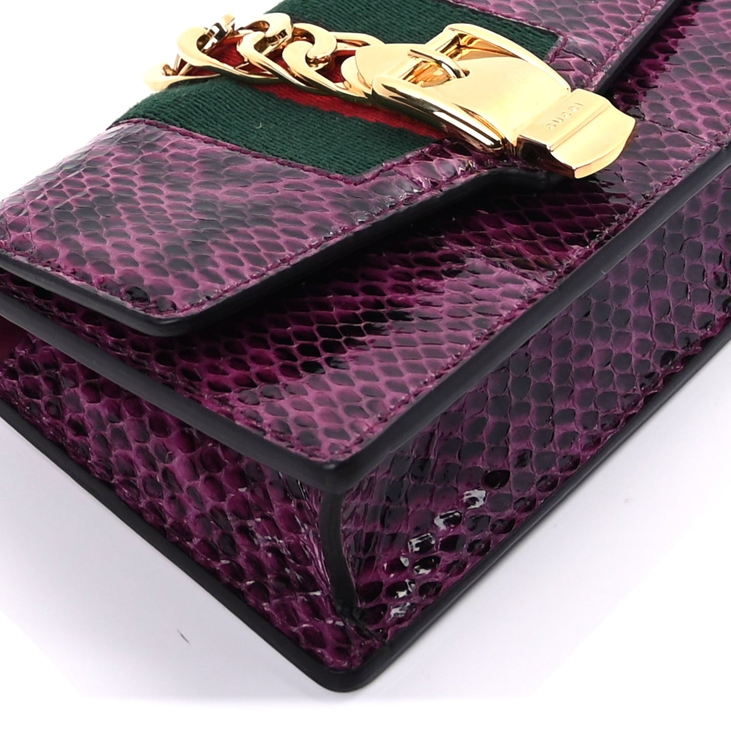 Snakeskin Web Super Mini Sylvie Chain Shoulder Bag Purple