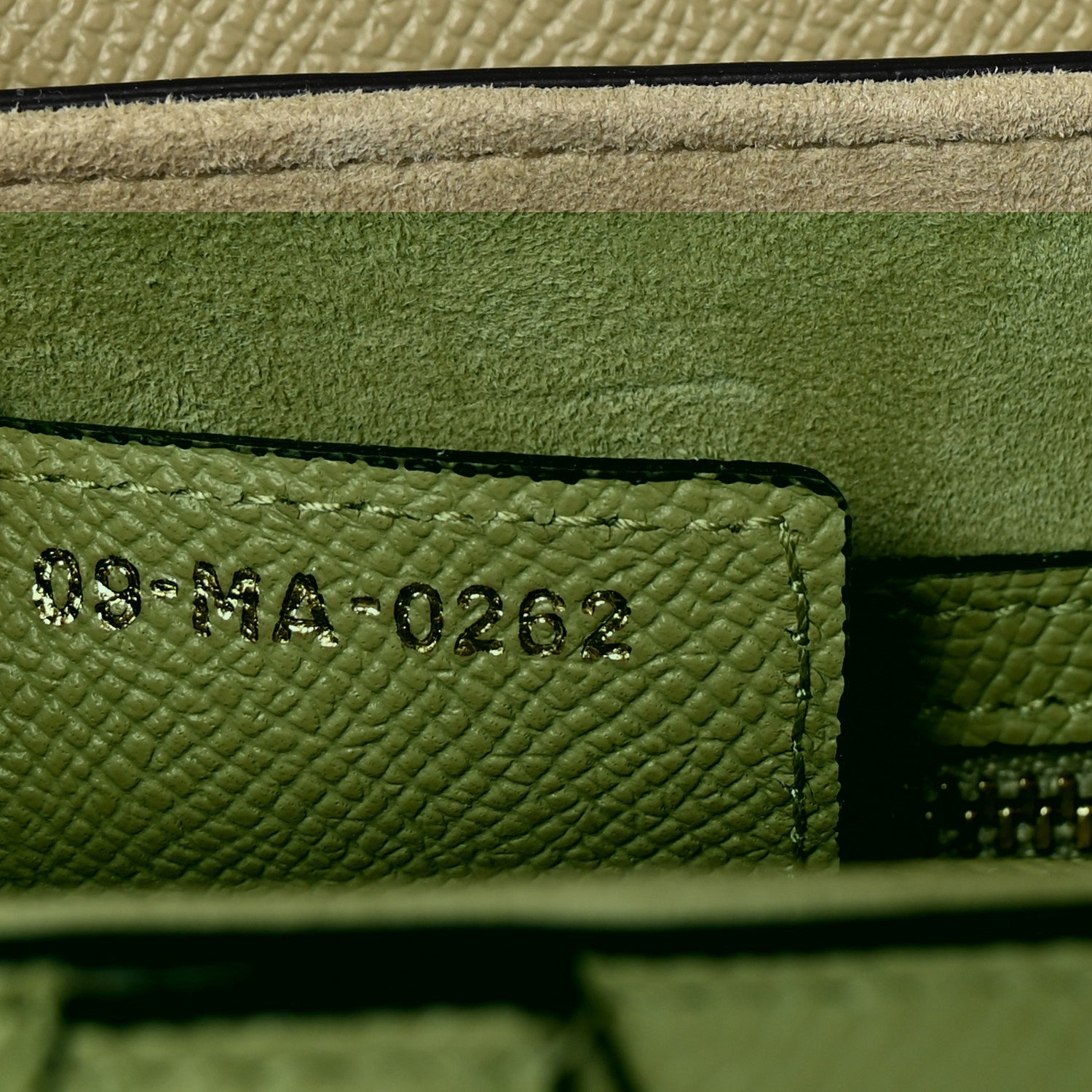Christian Dior Grained Calfskin Saddle Bag With Strap Desert Sage 7 of 7