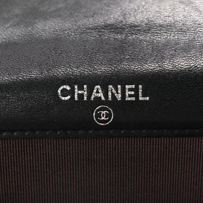 Chanel Lambskin Quilted Flap Card Holder Wallet Black 6 of 7