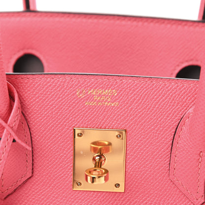 Hermes Epsom Horseshoe Birkin 30 Rose Azalee Gris Mouette 6 of 11