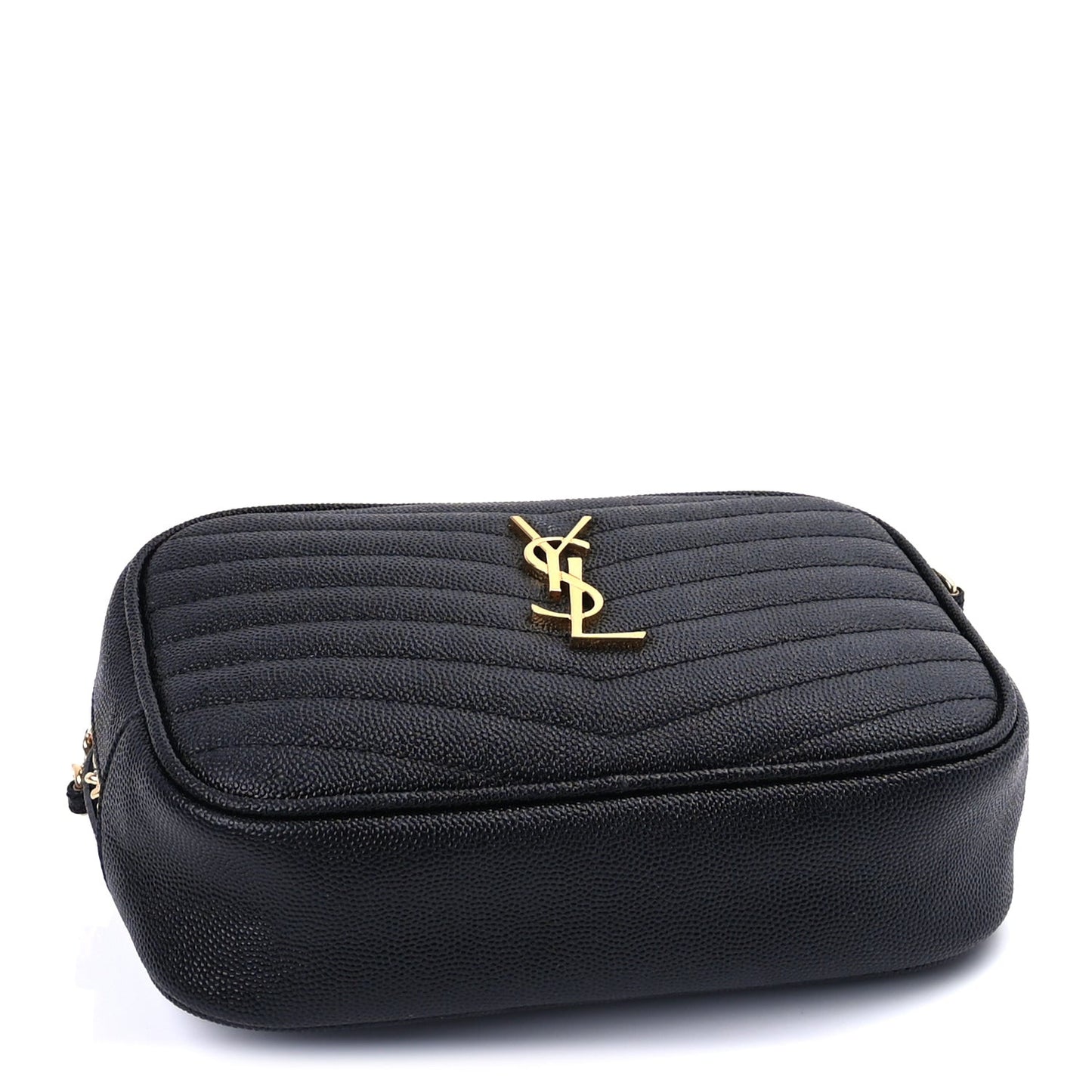 Grain De Poudre Matelasse Monogram Mini Lou Camera Bag Black