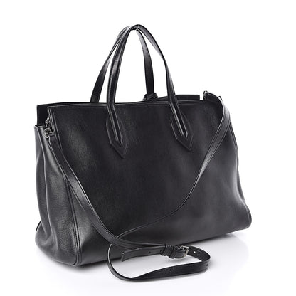 Saint Laurent Calfskin Medium Amber Tote Black 3 of 13