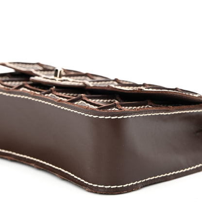 Chanel Lambskin Contrast Square Stitch Flap Brown 10 of 10