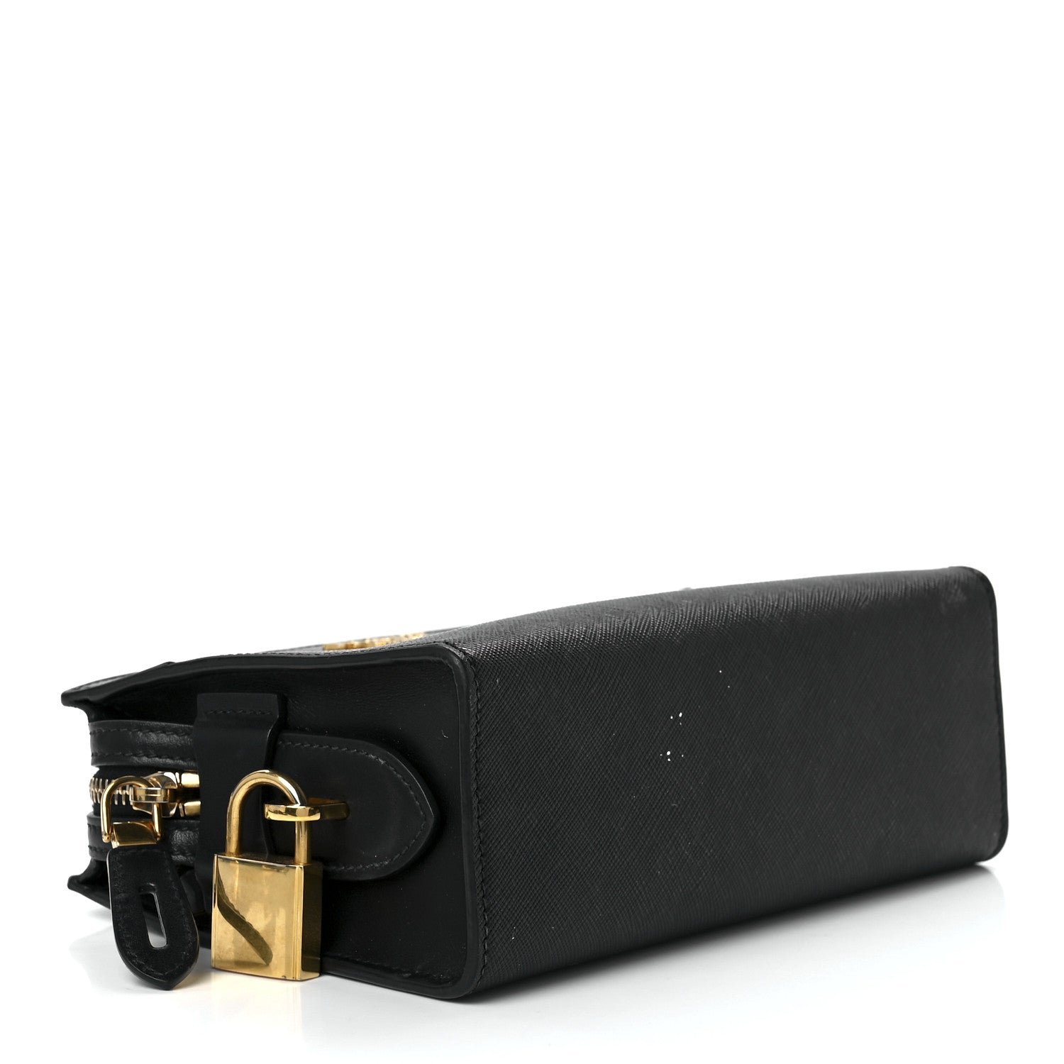 Prada Saffiano City Calfskin Esplanade Crossbody Bag Black 4 of 11