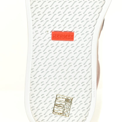 Hermes Calfskin Canvas Day Sneakers 37 Framboise White 9 of 13