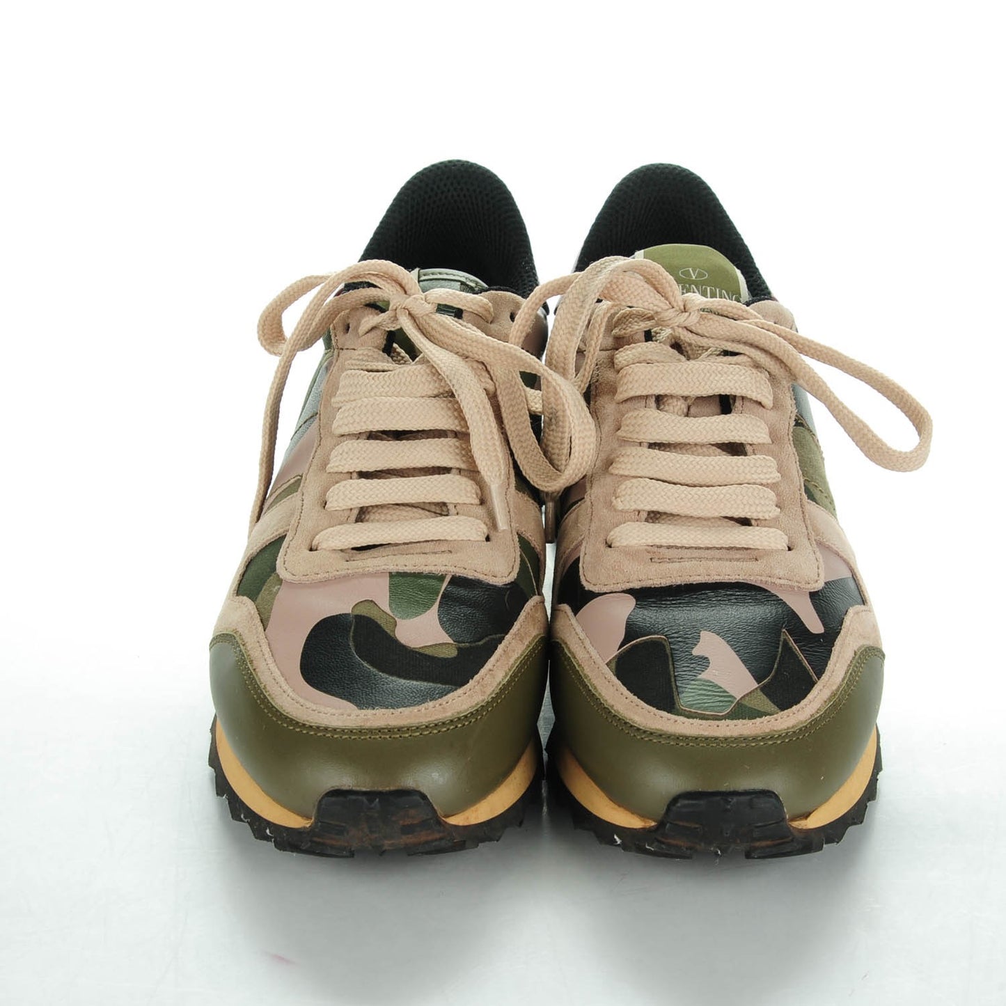 Fabric Suede Camouflage Womens Rockrunner Sneakers 37 Military Green