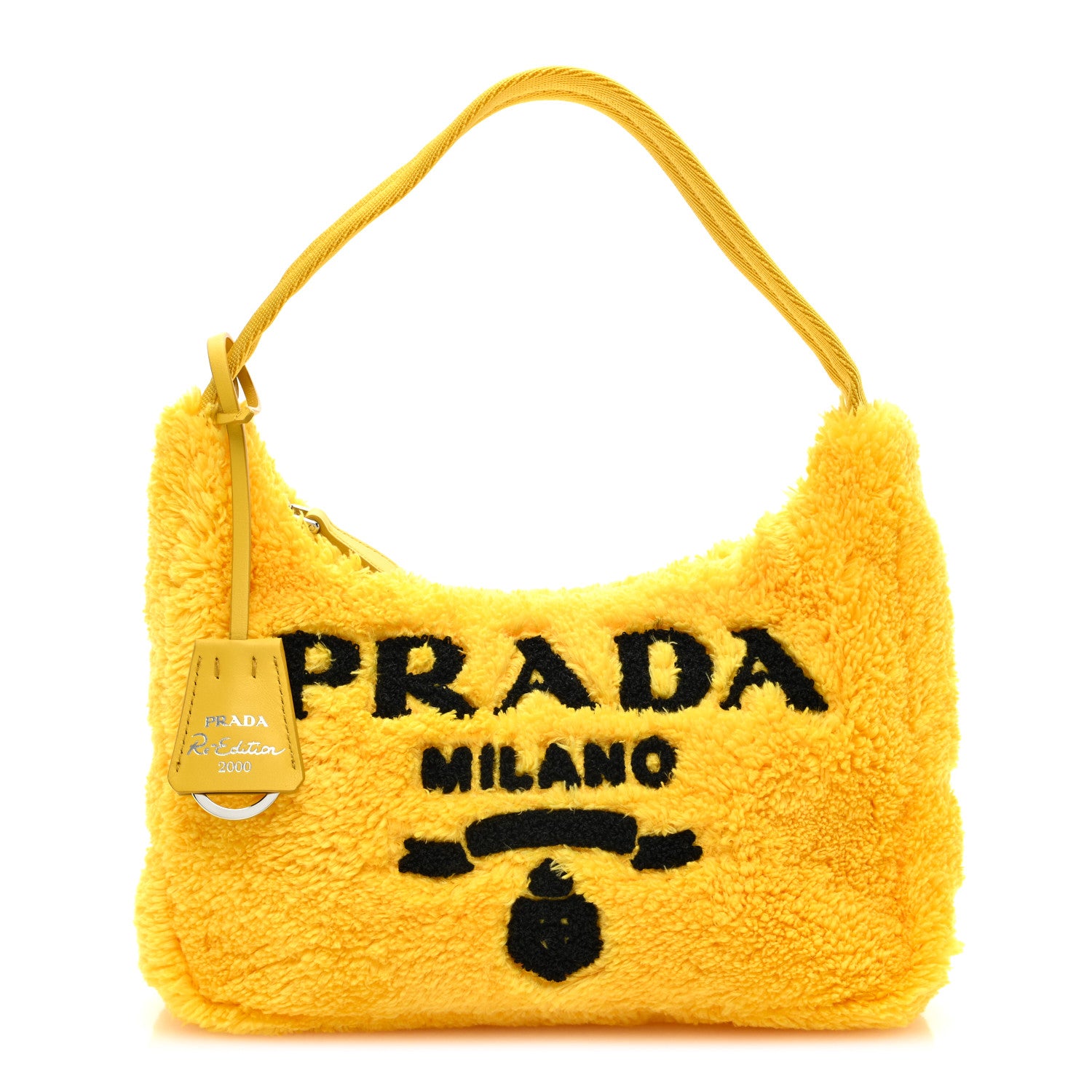Prada Terry Cloth Mini Re-Edition 2000 Bag Giallo Black 1 of 8