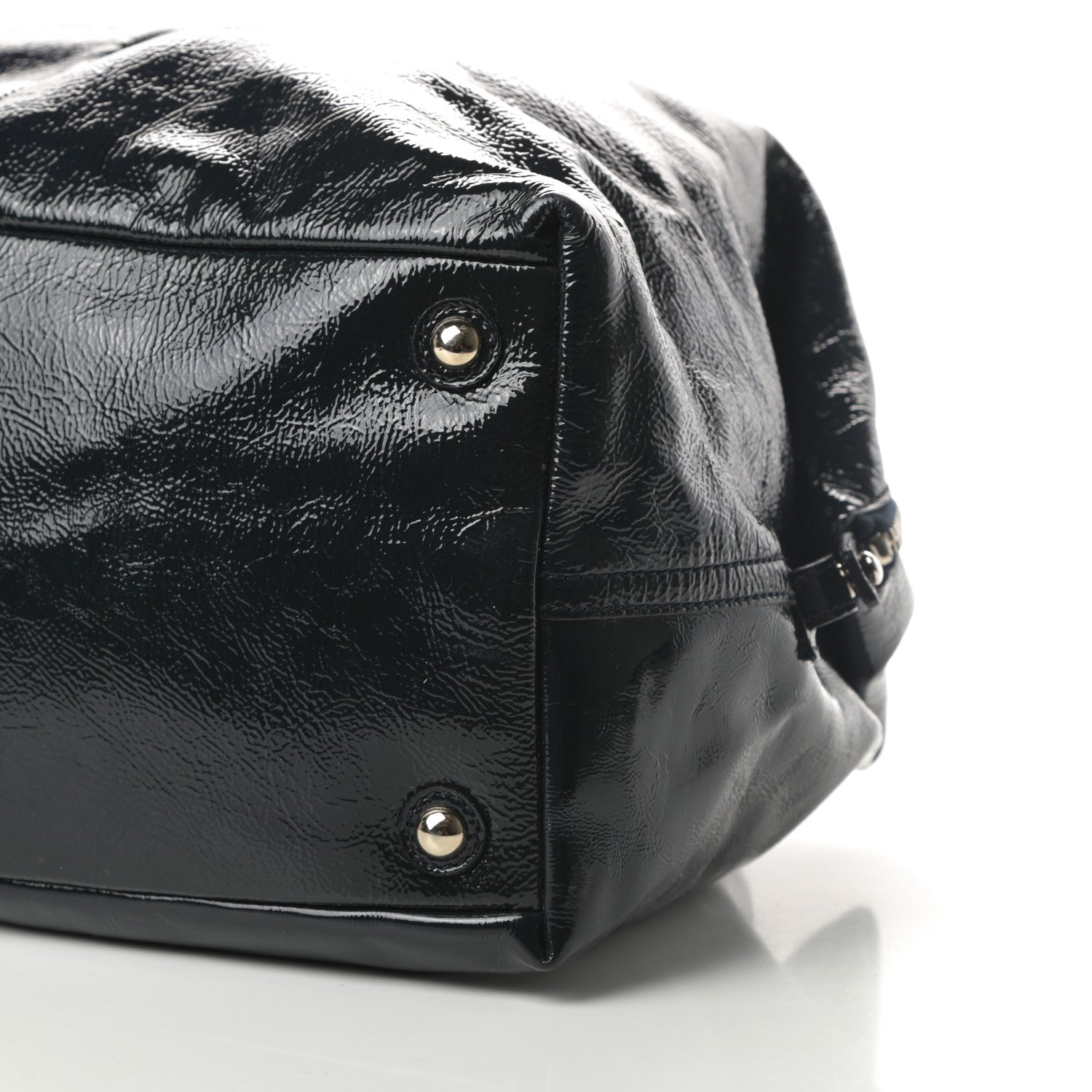 Saint Laurent Textured Patent Medium Easy Sac Navy 10 of 14