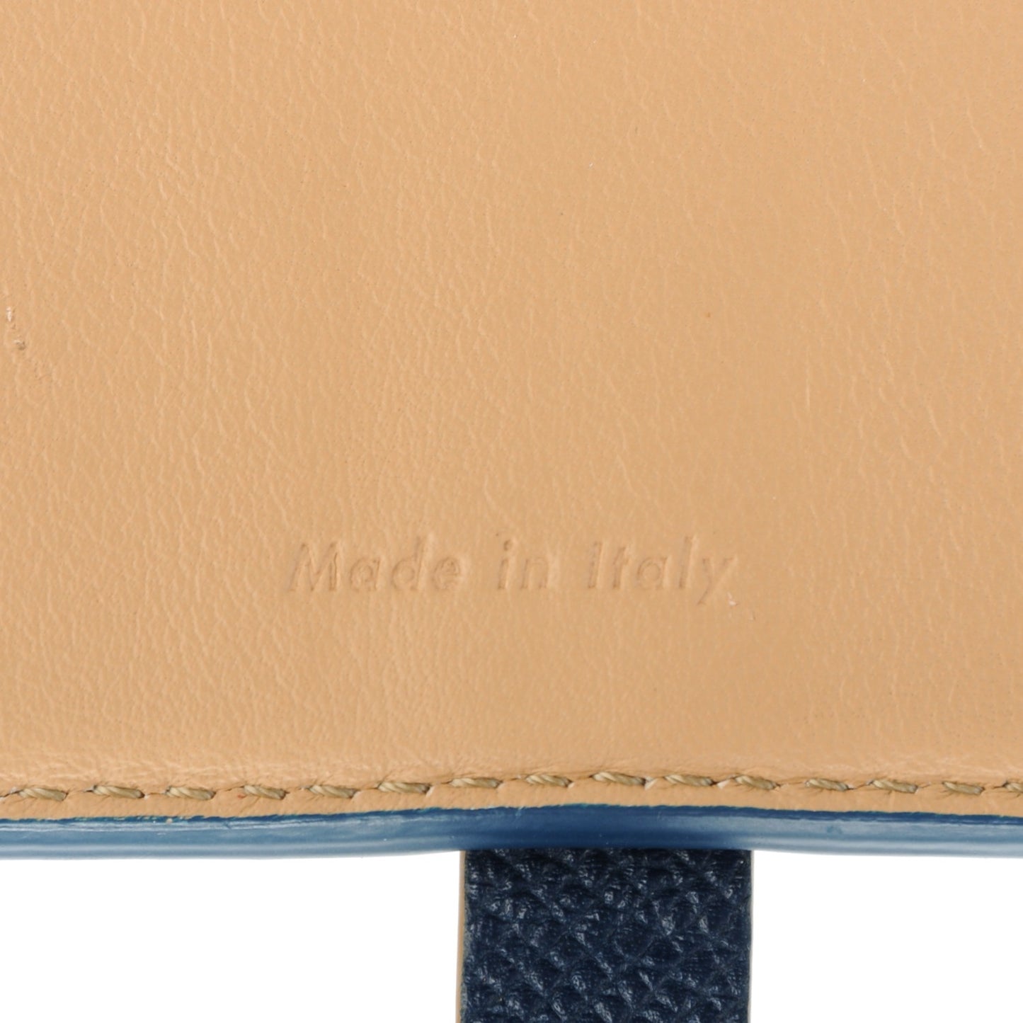 Calfskin Medium Multifunction Strap Wallet Deep Sea