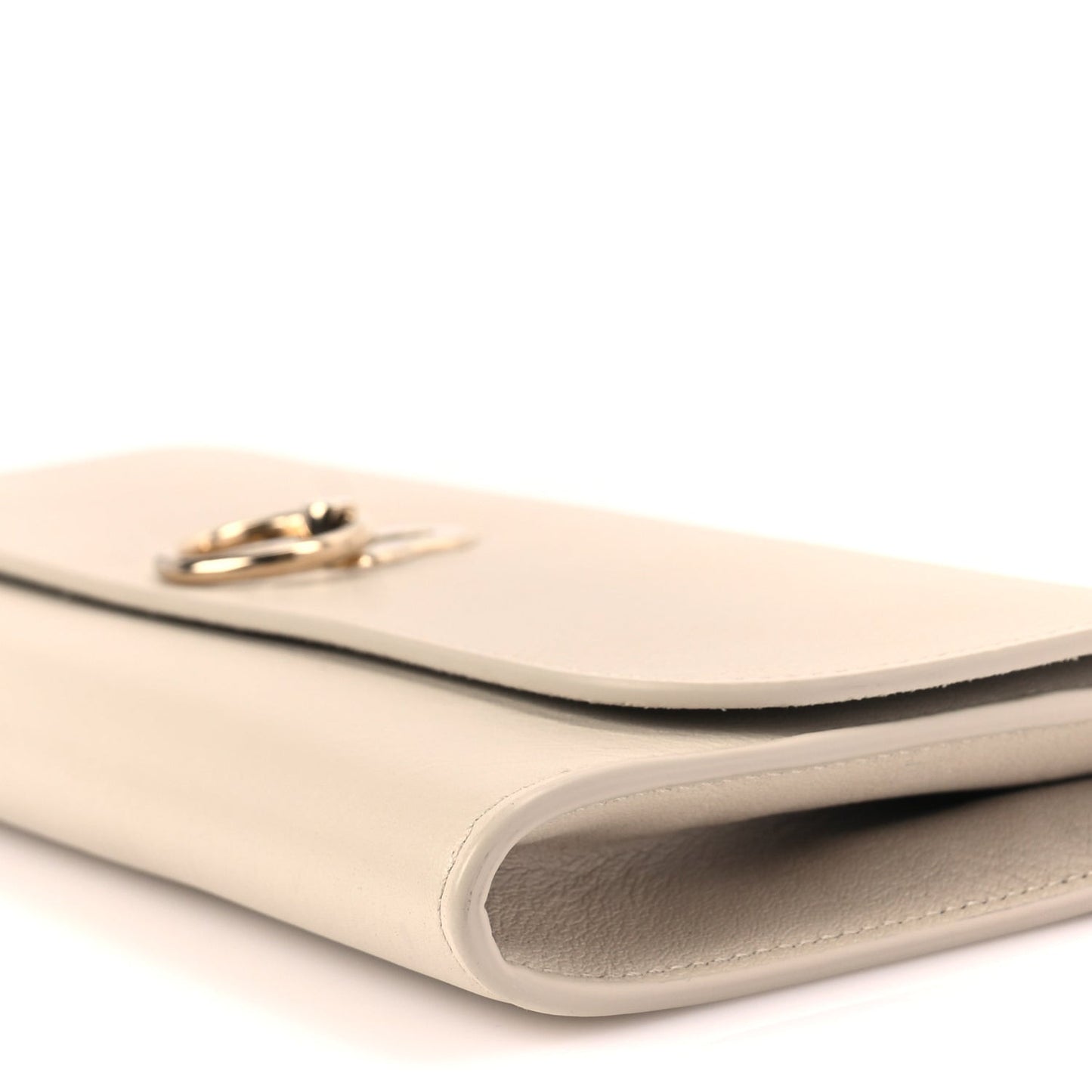Silky Calf Amberley Convertible Clutch Chalk