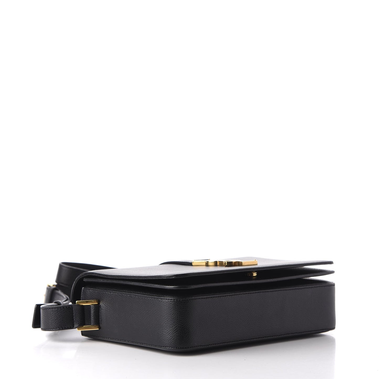 Textured Calfskin Medium Classic Monogram Universite Bag Black