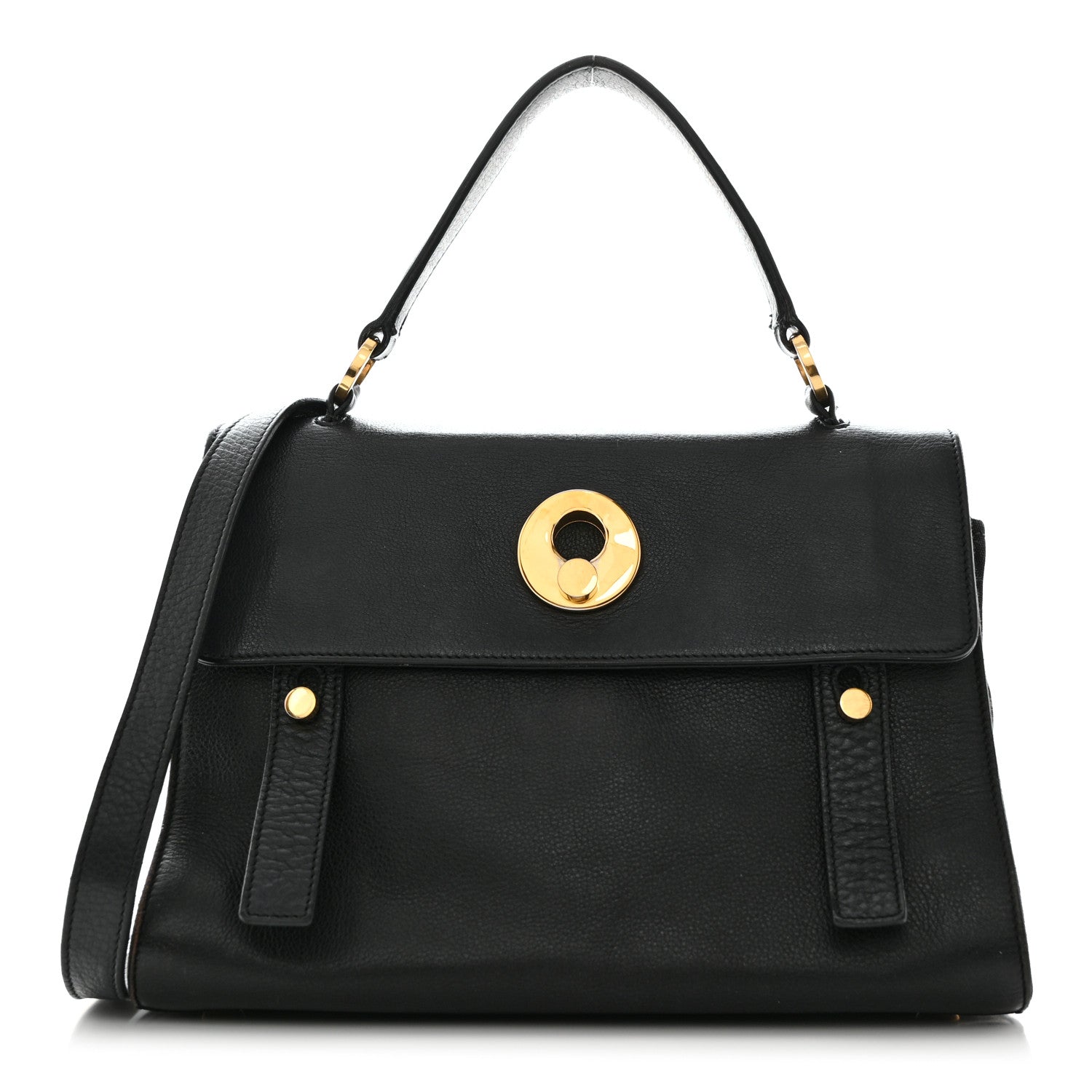 Saint Laurent Calfskin Canvas Small Muse Two Black 1 of 13