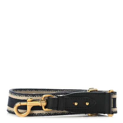 Christian Dior Canvas Embroidered Shoulder Strap Blue 1 of 5