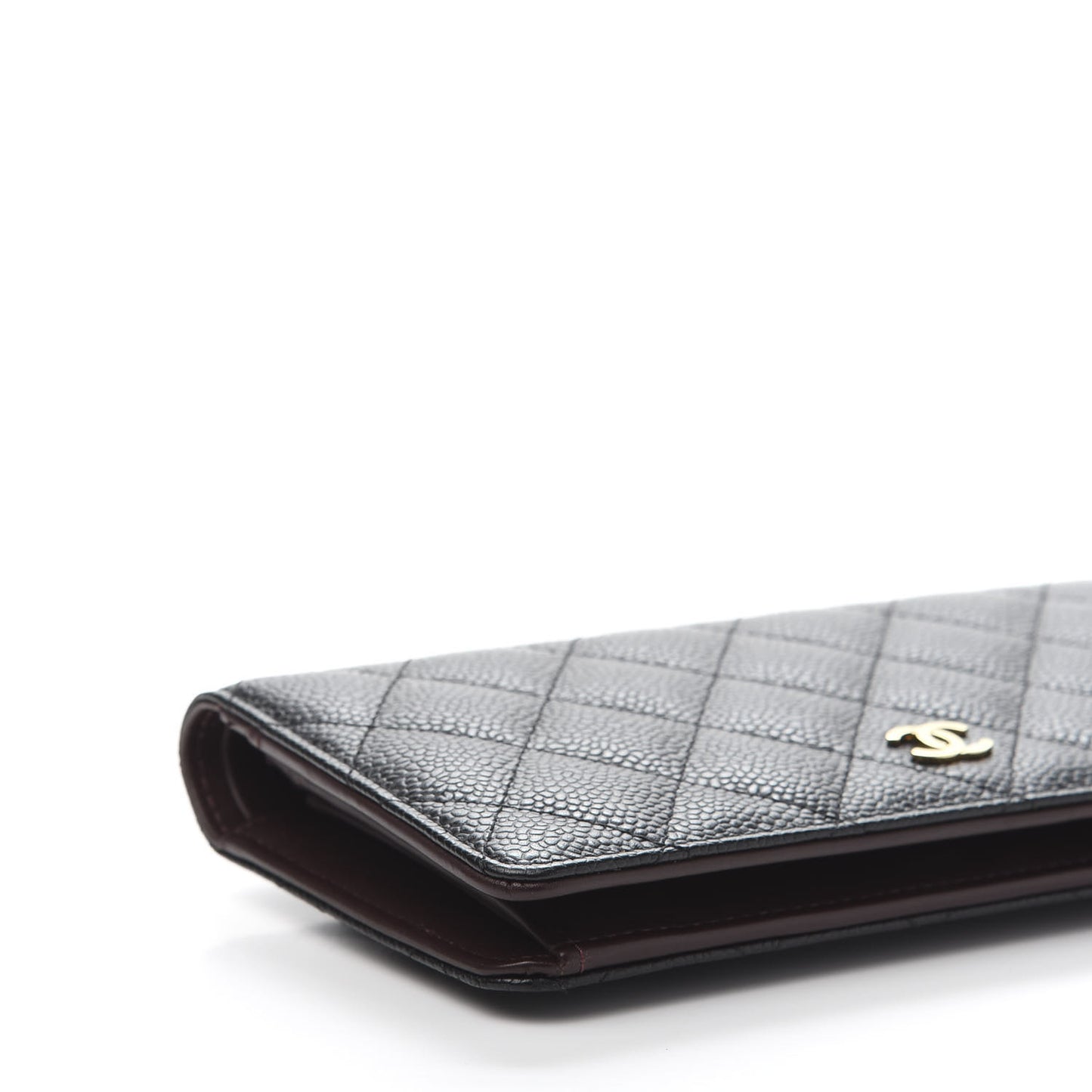 Caviar Quilted Yen Wallet Black