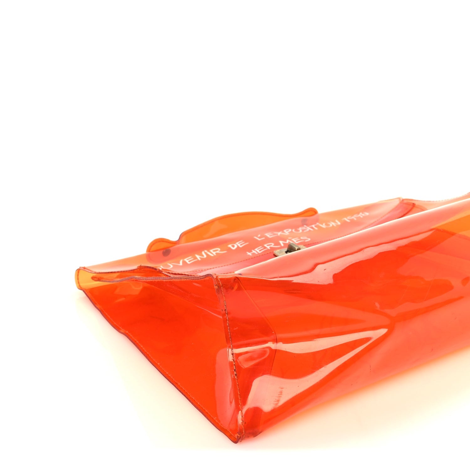 Hermes Vinyl Souvenir De L'Exposition Kelly  Orange 7 of 8