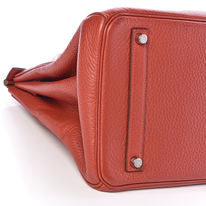 Hermes Taurillon Clemence Birkin 35 Rouge Venetian 42 of 46