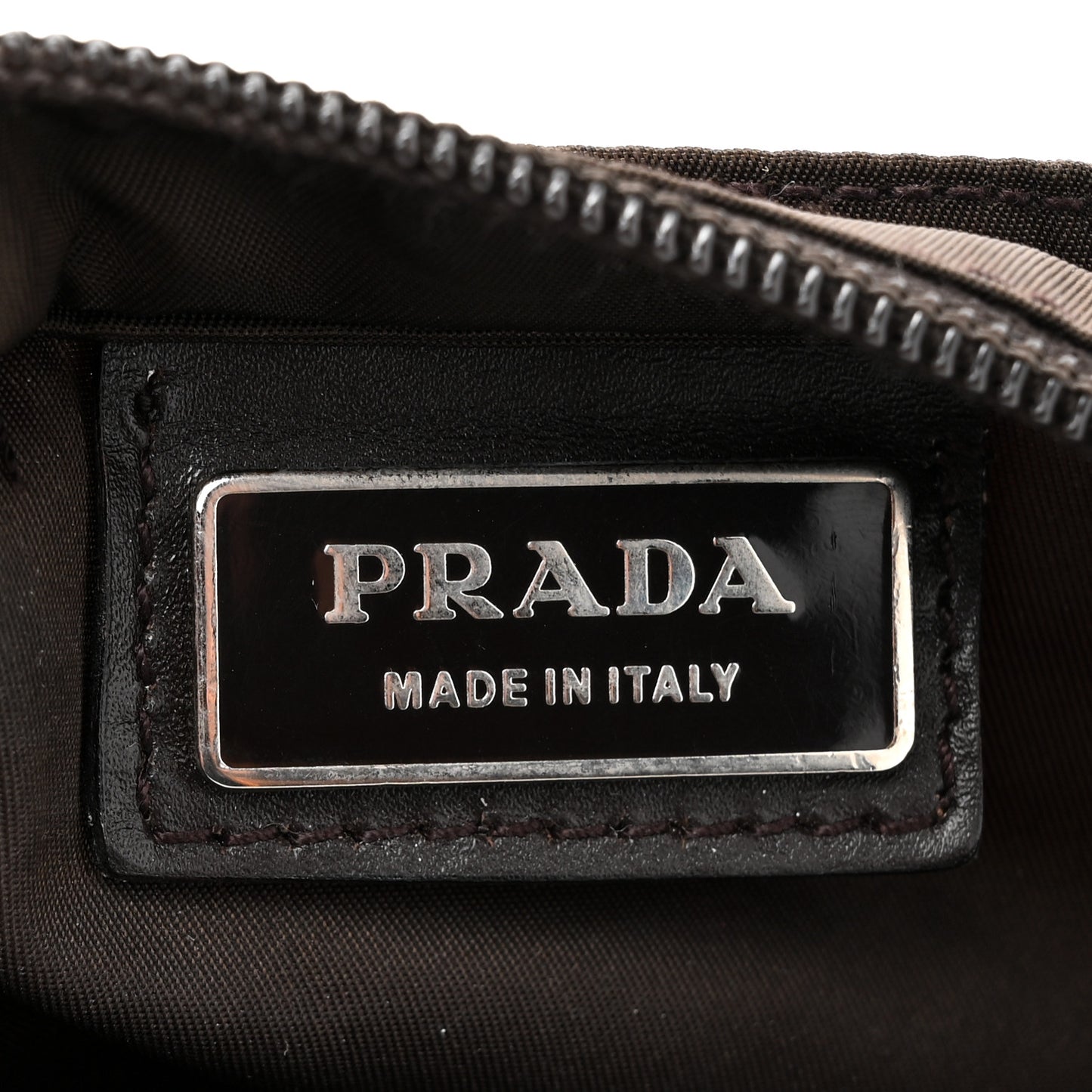 Re-Nylon Saffiano Pocket Flat Messenger Bag Cacao