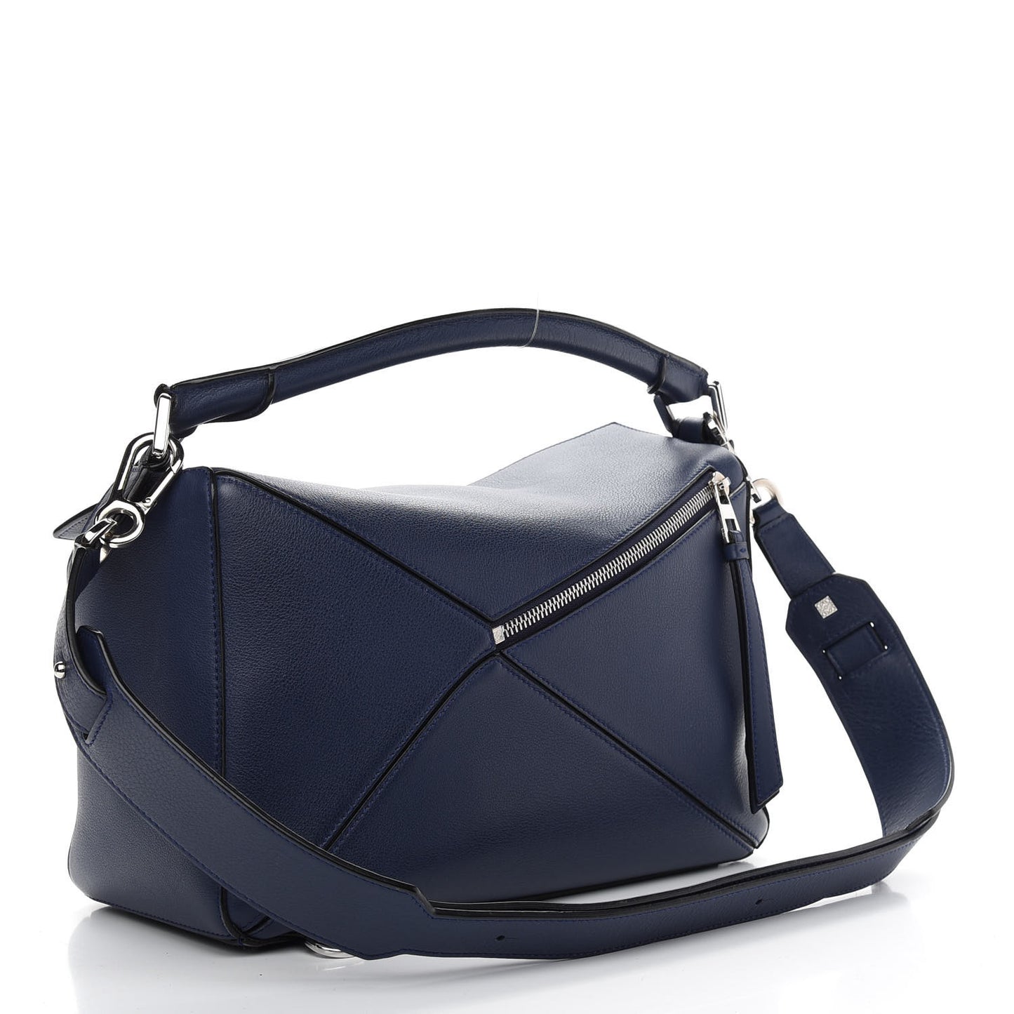 Calfskin Medium Puzzle Bag Marine