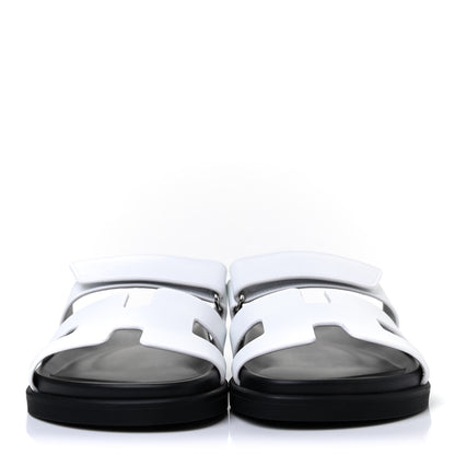 Hermes Calfskin Womens Chypre Sandals 40 White 2 of 4