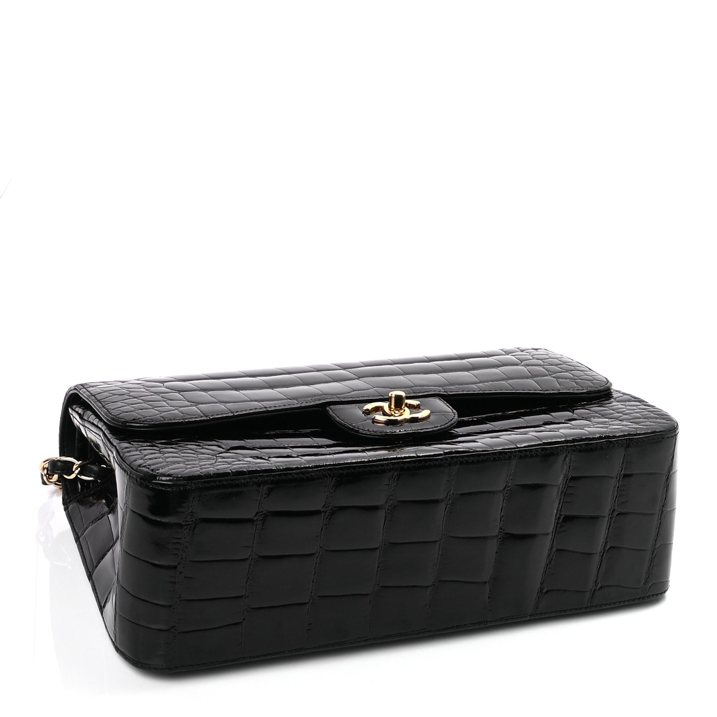 Alligator Jumbo Double Flap Black