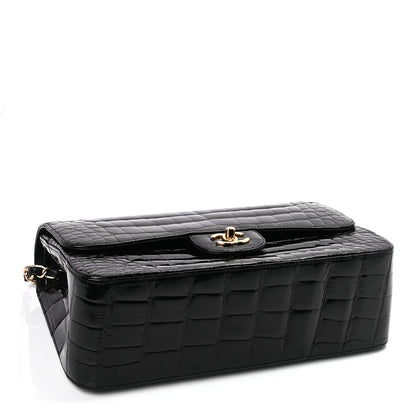 Chanel Alligator Jumbo Double Flap Black 3 of 8