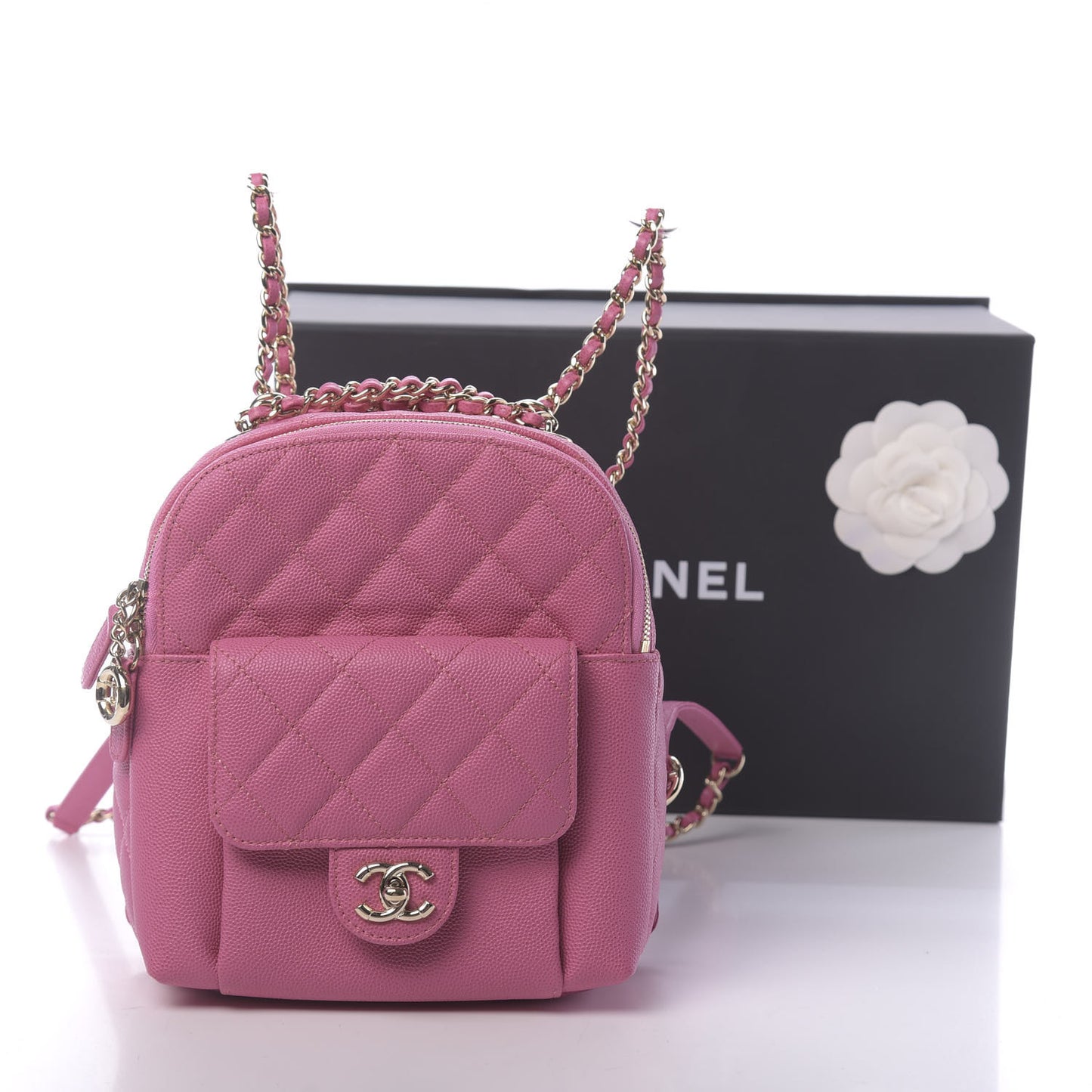 Caviar Quilted Small CC Day Backpack Pink