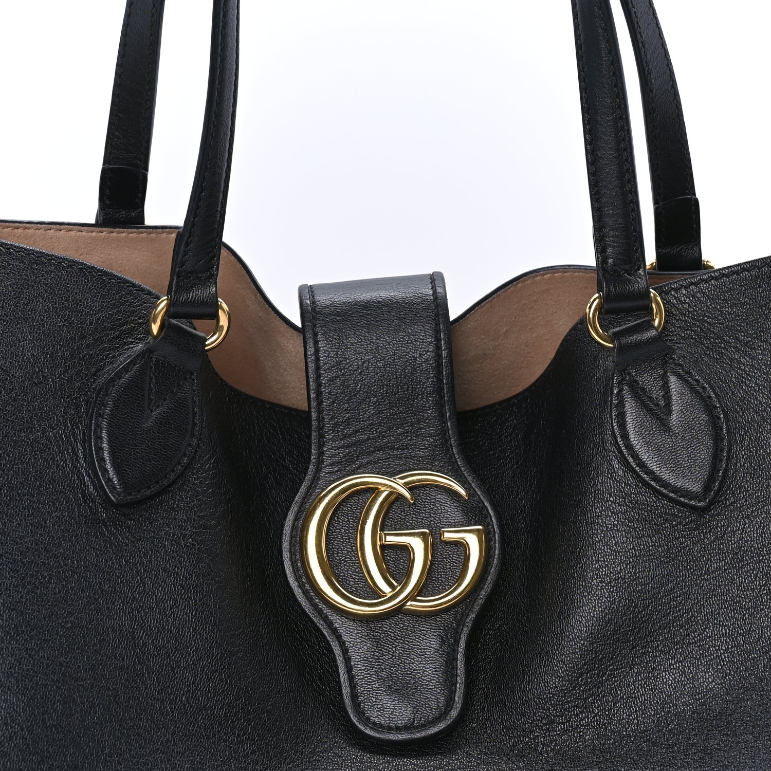 Gucci New Sakai Calfskin Lux Medium Dahlia Tote Black 6 of 7