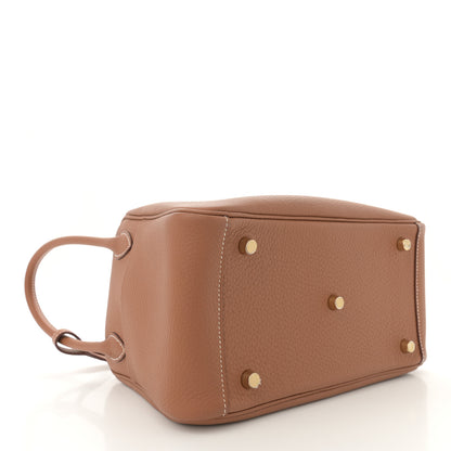 Hermes Taurillon Clemence Lindy 26 Gold 4 of 10