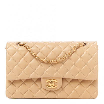 Chanel Lambskin Quilted Medium Double Flap Beige 1 of 9