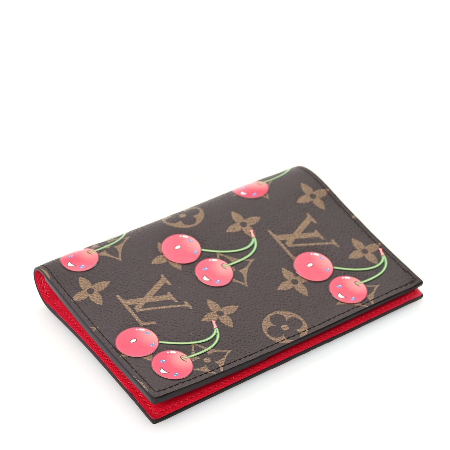 LV X TM Monogram Cerises Passport Cover