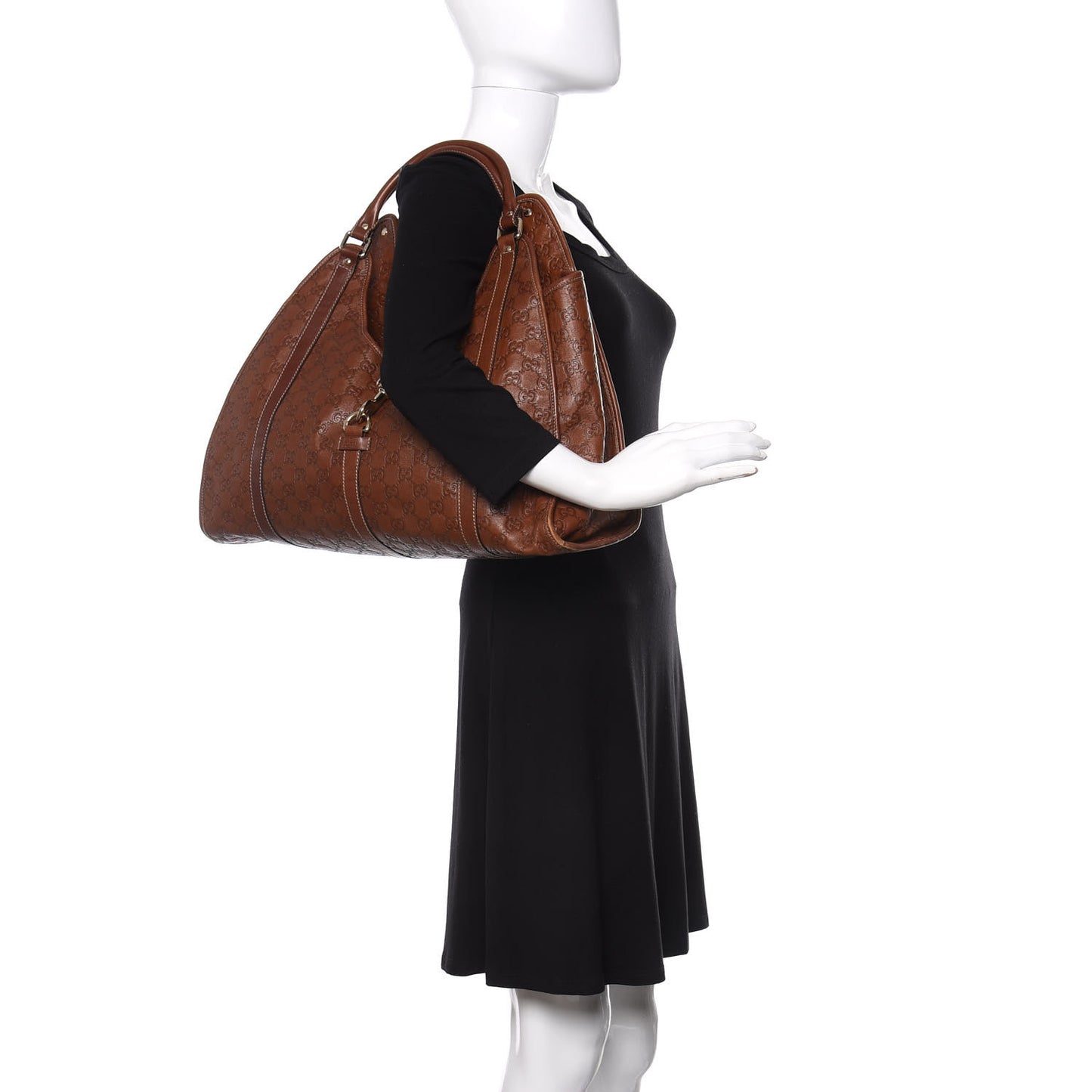 Guccissima Large Joy Shoulder Bag Brown