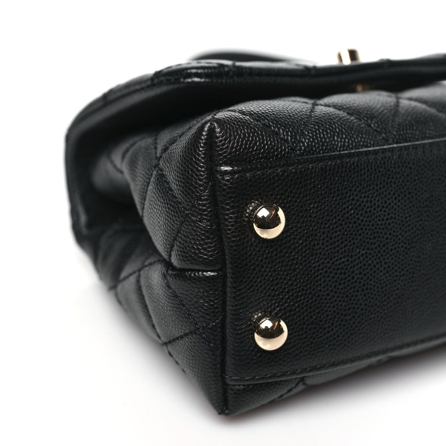 Caviar Quilted Extra Mini Coco Handle Flap Black