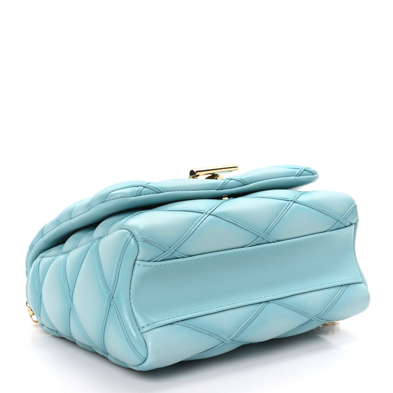 Louis Vuitton Lambskin Malletage Top Handle GO-14 MM Lagoon 5 of 10