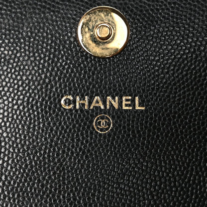 Chanel Caviar Quilted Pocket Twins Wallet On Chain WOC Black 5 of 9