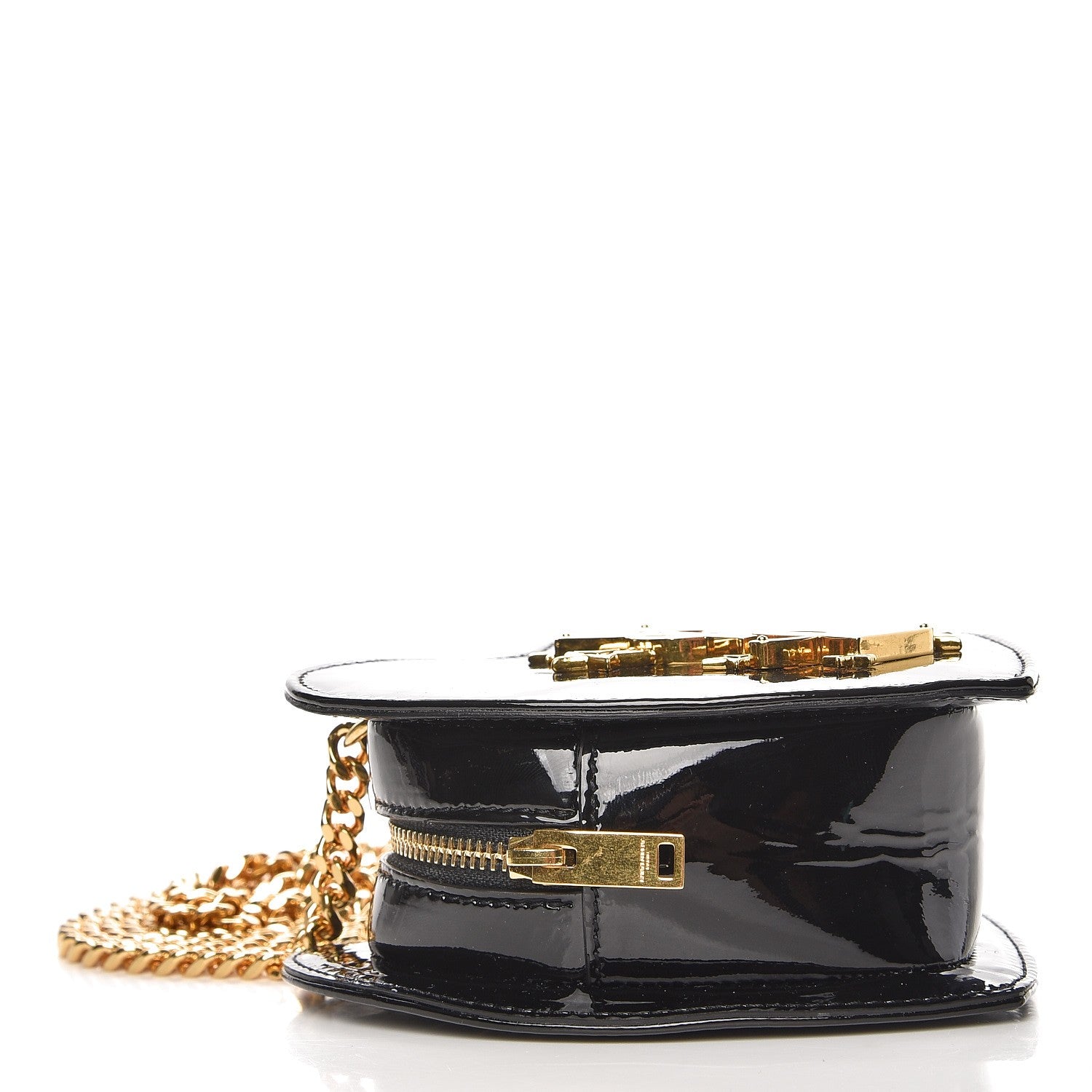 Saint Laurent Patent Small Love Heart Chain Bag Black 4 of 8