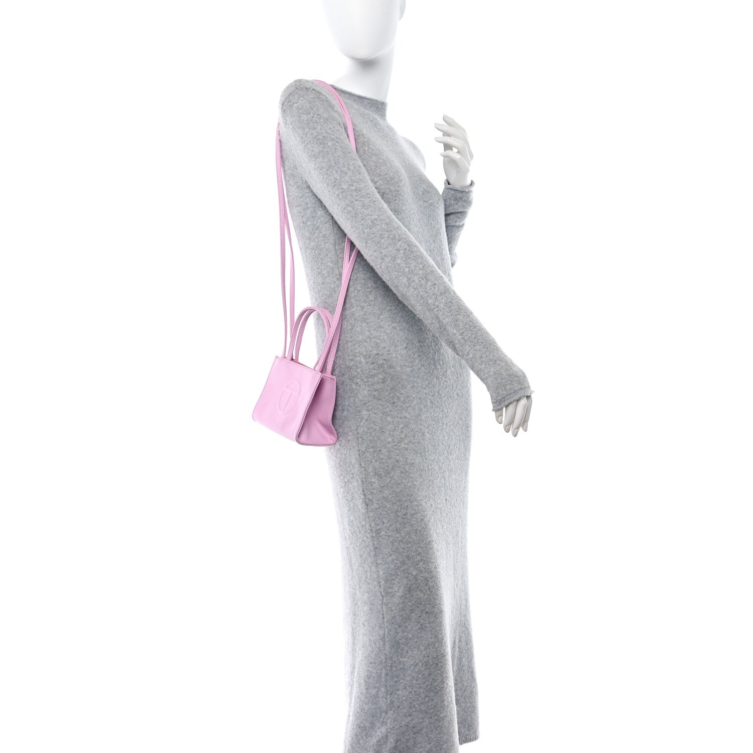 Telfar Vegan Leather Small Shopping Bag Bubblegum 2 of 9