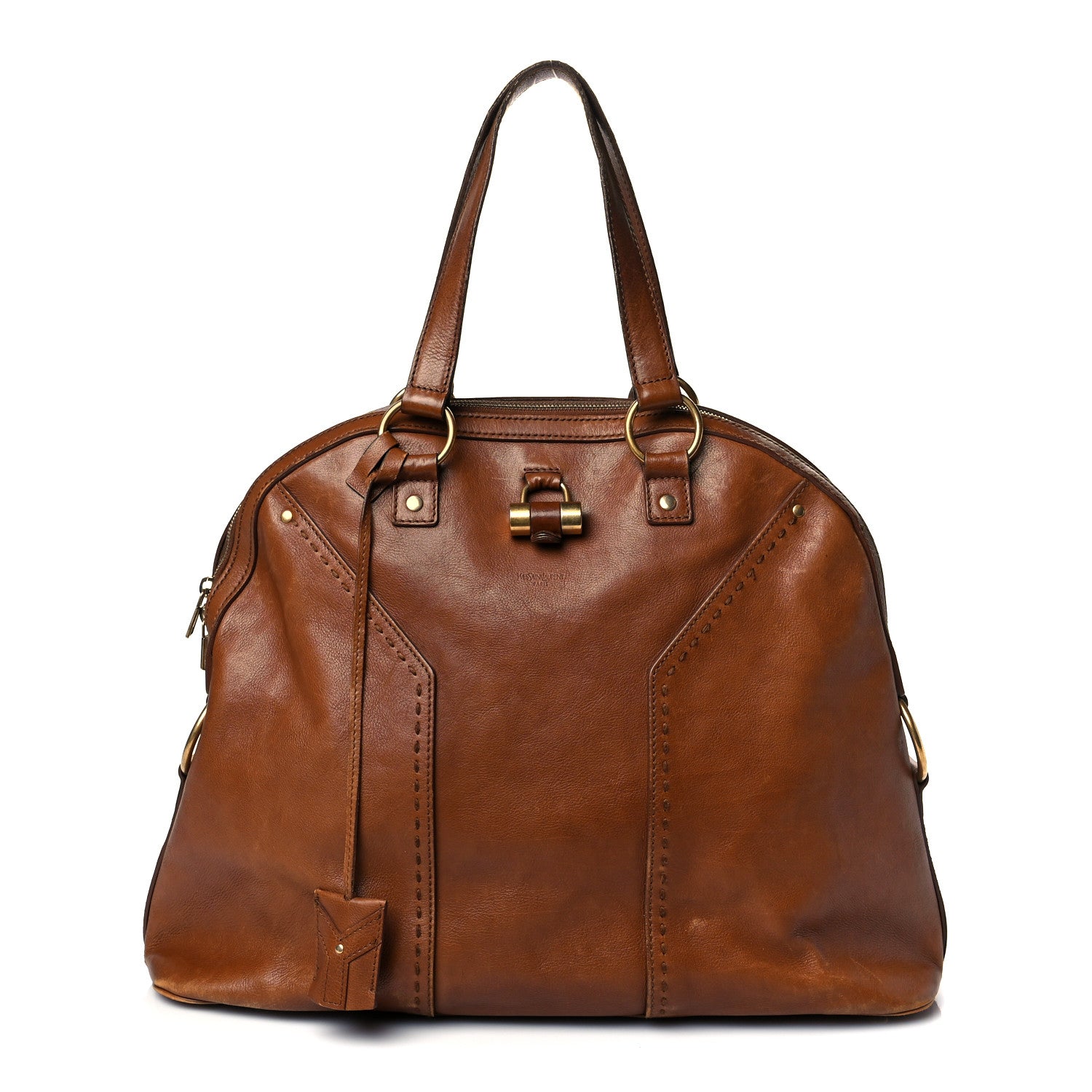 Saint Laurent Calfskin Oversized Muse Brown 1 of 13