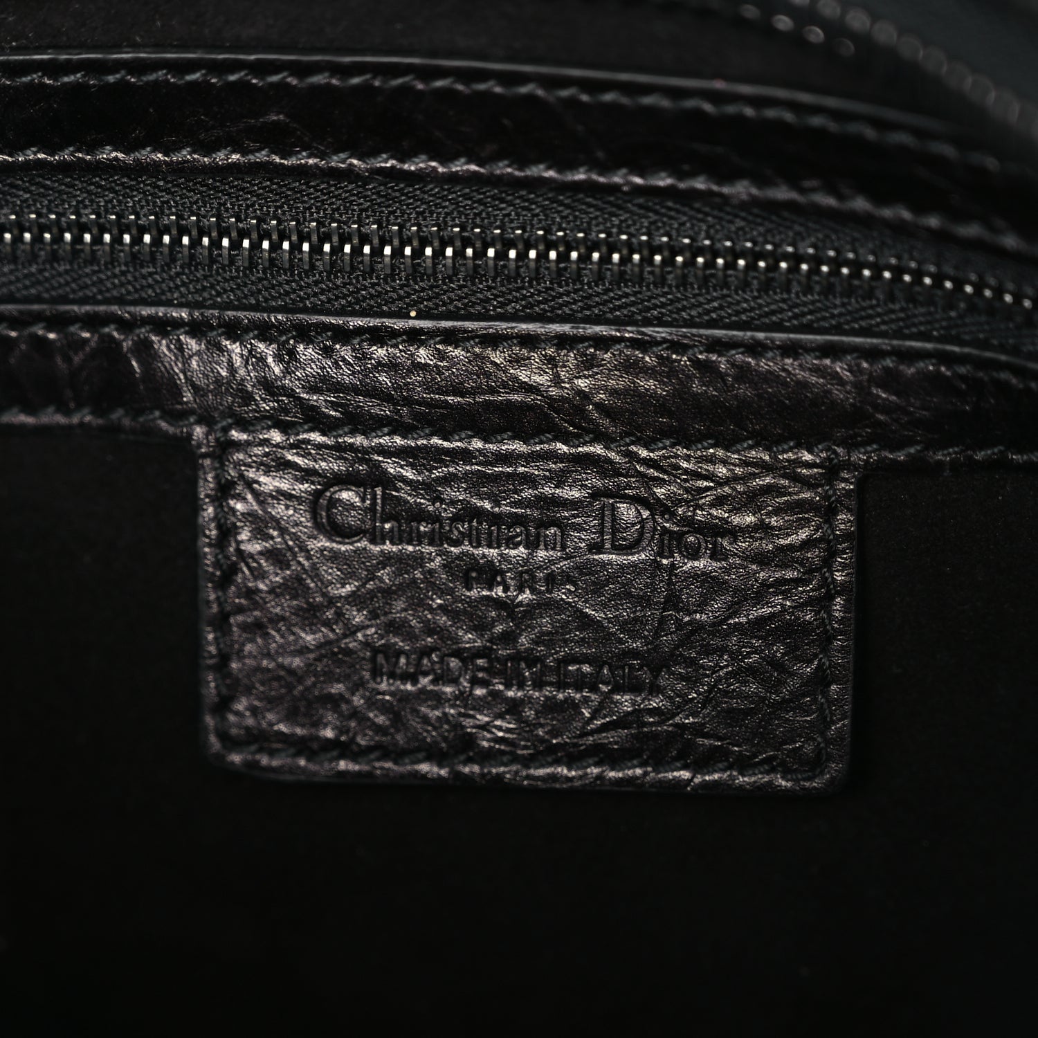 Christian Dior Crinkled Calfskin Macrocannage Medium My ABCDior Lady D-Sire Black 5 of 10