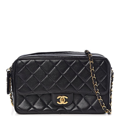 Chanel Lambskin Quilted Camera Case Black 1 of 10