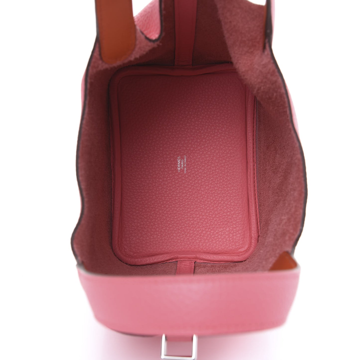 Taurillon Clemence Eclat Picotin Lock 18 PM Rose Azalee Terre Battue